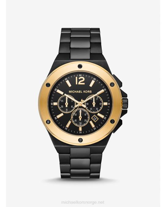 Michael Kors overdimensjonert lennox-klokke menn LDNL3285 svart