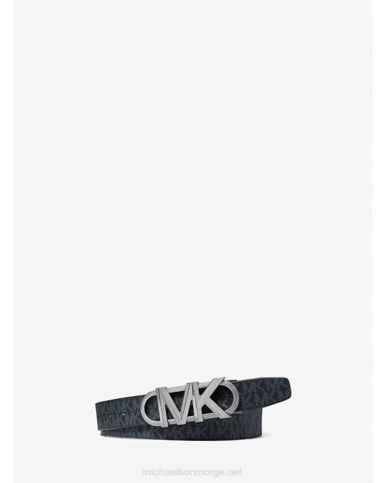 Michael Kors logo belte menn LDNL3304 admrl/plblue