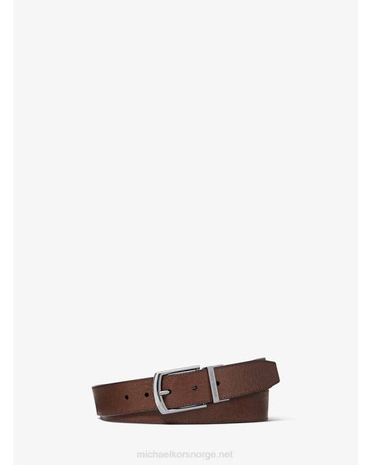 Michael Kors skinnbelte i kryss menn LDNL3335 mokka/svart