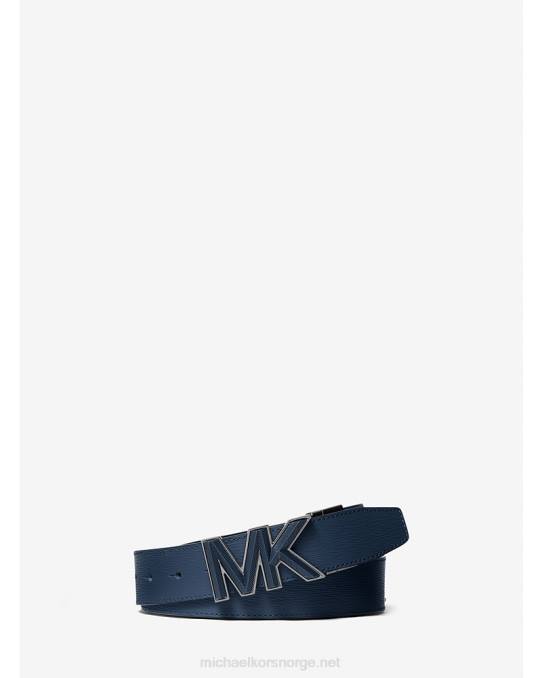 Michael Kors skinnbelte med logospenne menn LDNL3314 marinen