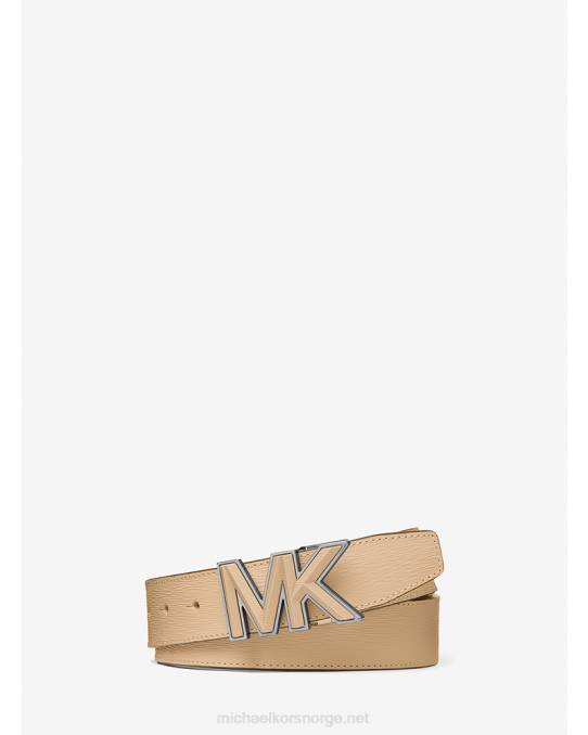 Michael Kors skinnbelte med logospenne menn LDNL3316 kamel
