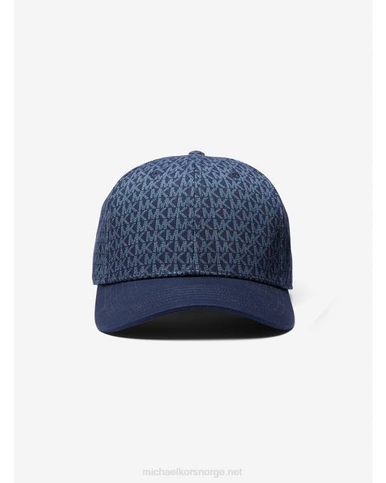 Michael Kors baseballhatt i bomull med logotrykk menn LDNL3362 midnatt