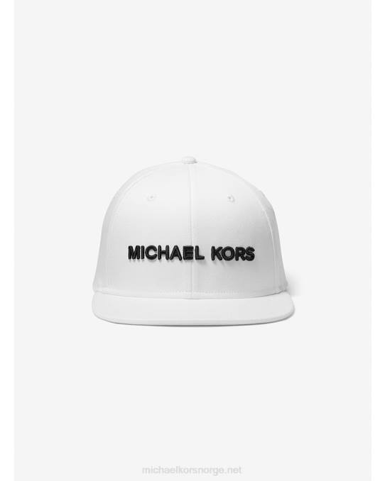Michael Kors brodert baseballhatt menn LDNL3373 hvit