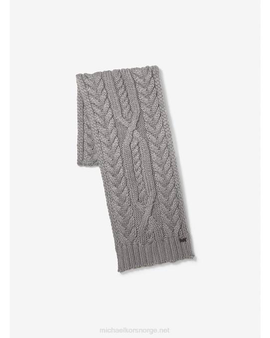 Michael Kors kabelstrikket skjerf menn LDNL3380 aske