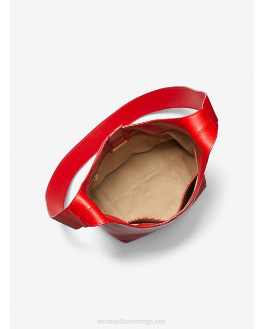 Michael Kors collection dede hobo-veske i medium skinn unisex LDNL3766 valmue