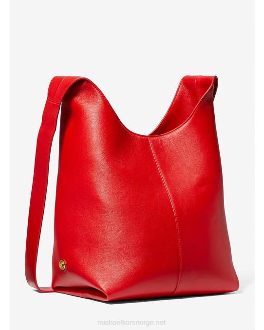 Michael Kors collection dede hobo-veske i medium skinn unisex LDNL3766 valmue