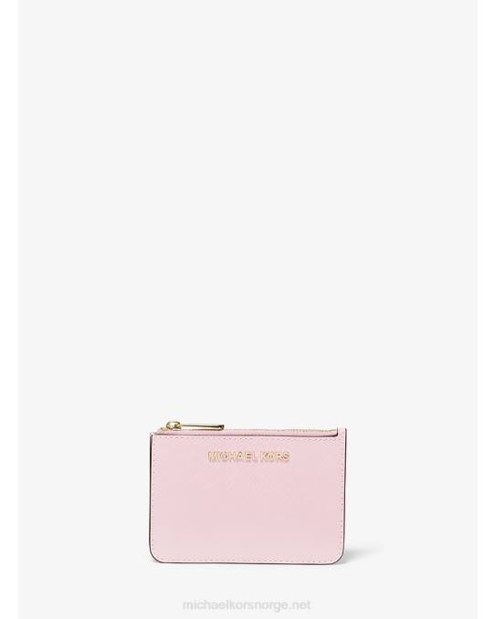 Michael Kors jetsett reise liten myntpose i saffianoskinn unisex LDNL3947 pudderrouge