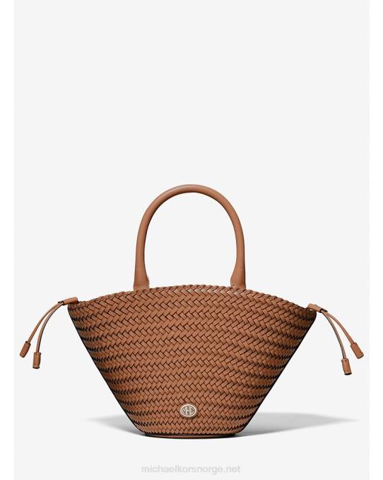 Michael Kors kolleksjon audrey vevd markedsveske i skinn unisex LDNL3948 kastanje