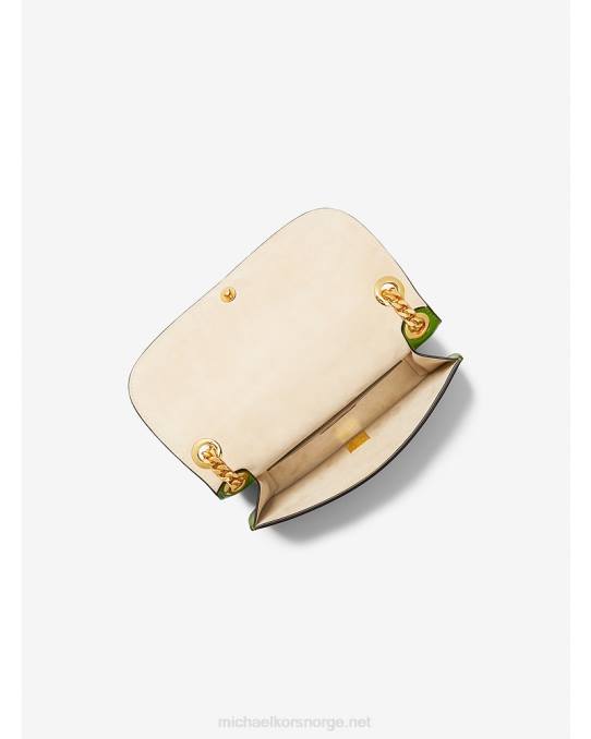 Michael Kors kolleksjon christie mini konvoluttveske i skinn unisex LDNL3785 palmegrønn