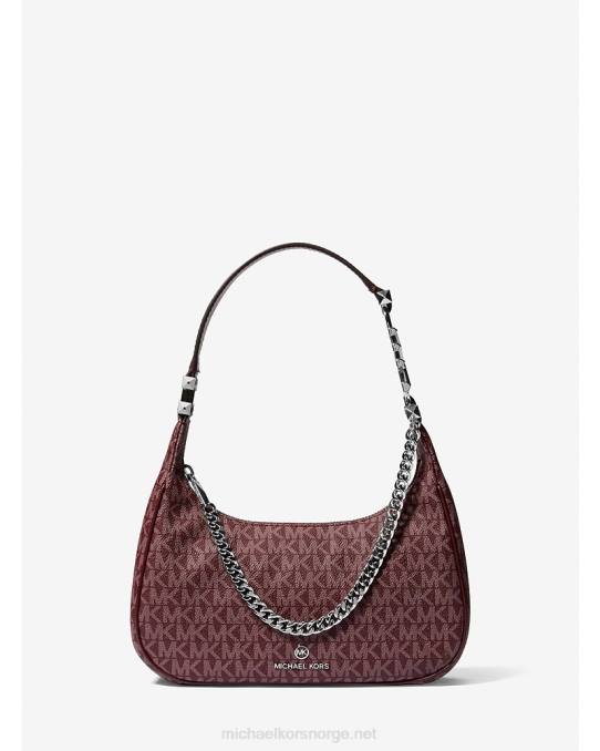 Michael Kors piper skulderveske med liten logo unisex LDNL3945 merlot