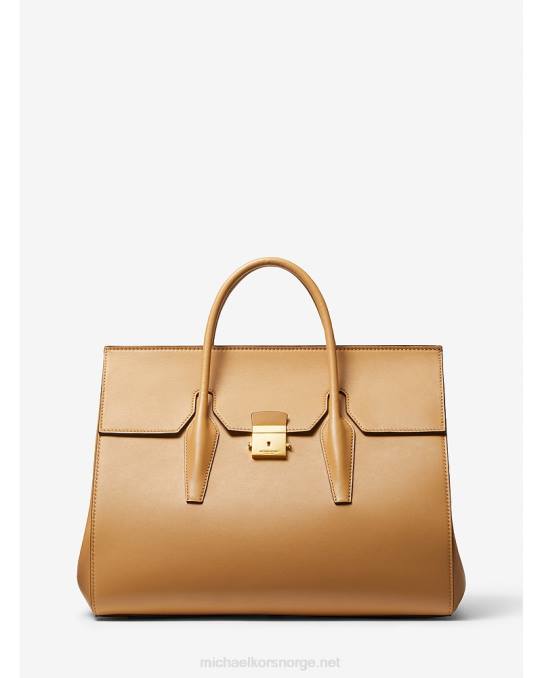 Michael Kors samling campbell helgebag i skinn unisex LDNL3796 kamel