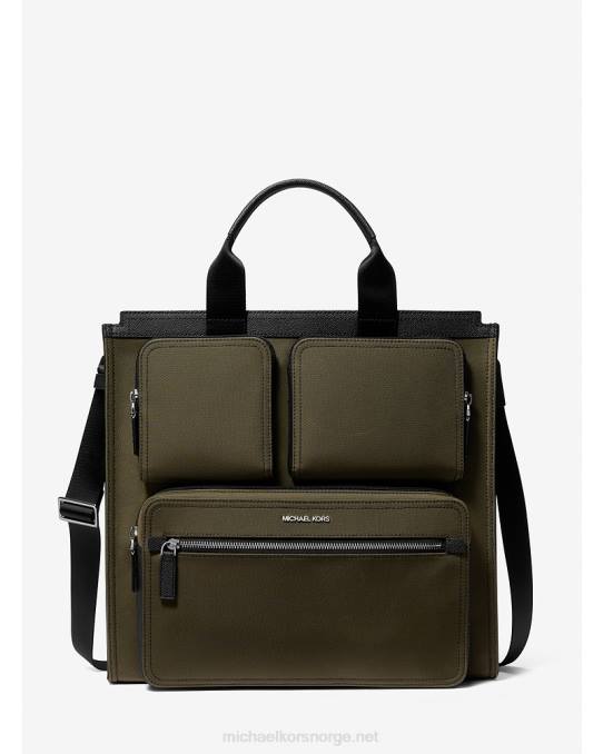 Michael Kors kent resirkulert nylon veske unisex LDNL3939 oliven