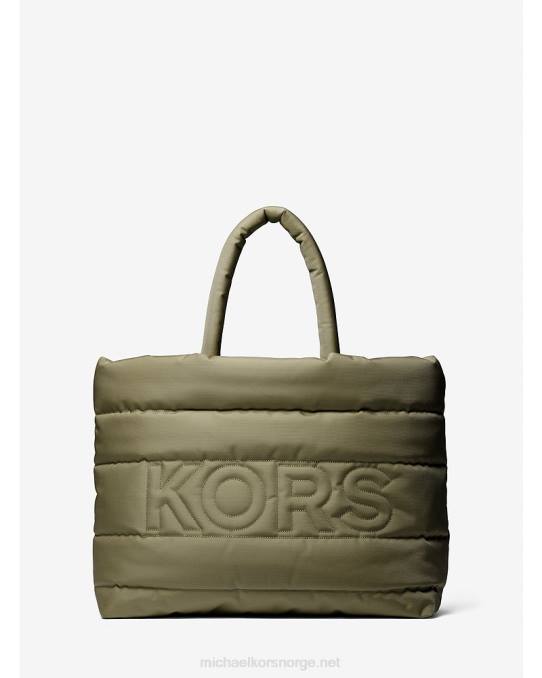 Michael Kors kent vattert resirkulert nylon veske unisex LDNL3935 oliven