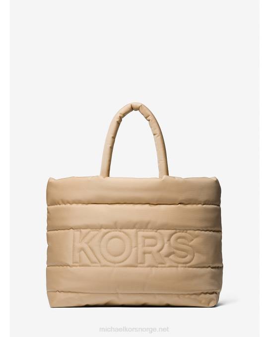 Michael Kors kent vattert resirkulert nylon veske unisex LDNL3936 kamel