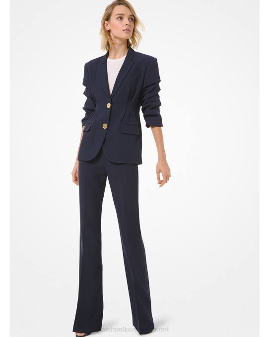 Michael Kors kolleksjon doble crepe bukser med utsving unisex LDNL3725 midnatt