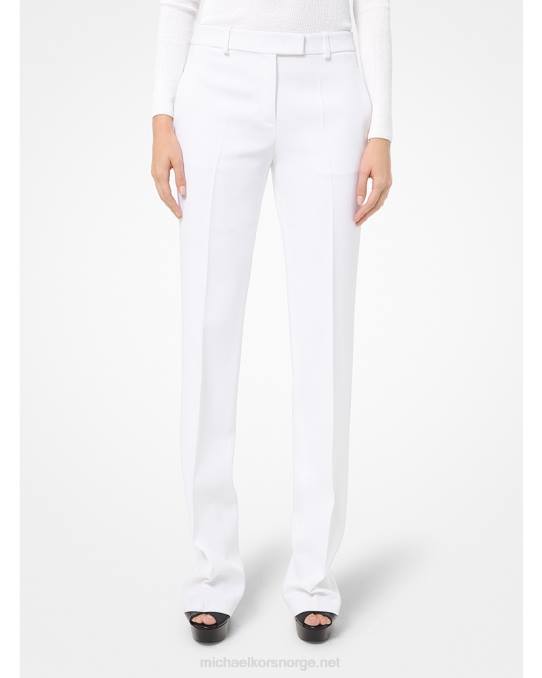 Michael Kors kolleksjon hansen dobbel crepe sobelbukse unisex LDNL3711 optikk hvit