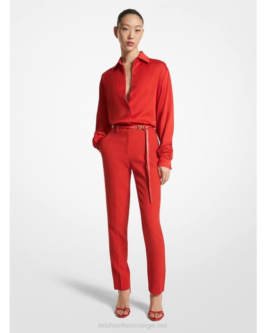 Michael Kors samling samantha dobbel crepe sable bukser unisex LDNL3503 valmue