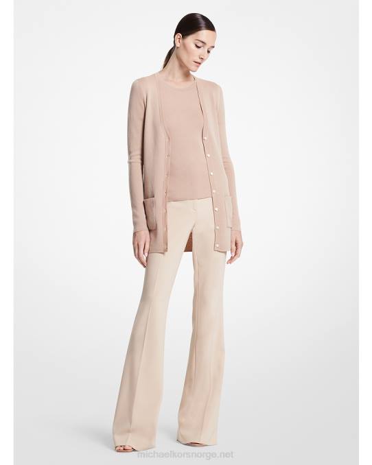 Michael Kors samling bette kashmir cardigan unisex LDNL3683 buff