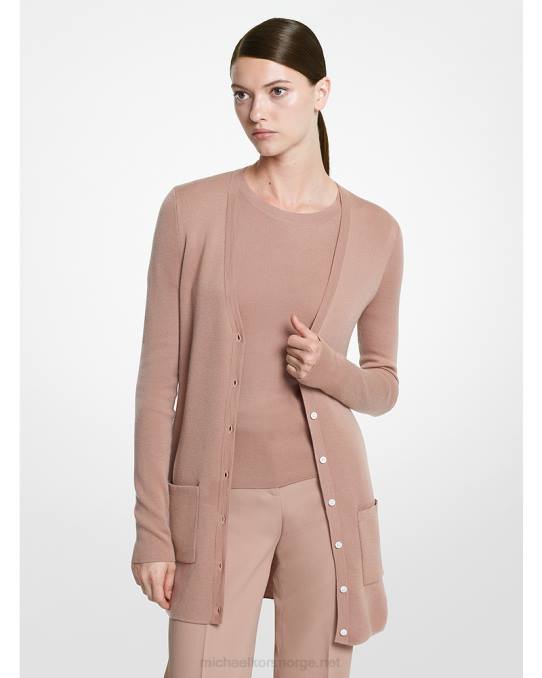 Michael Kors samling bette kashmir cardigan unisex LDNL3684 solbrun