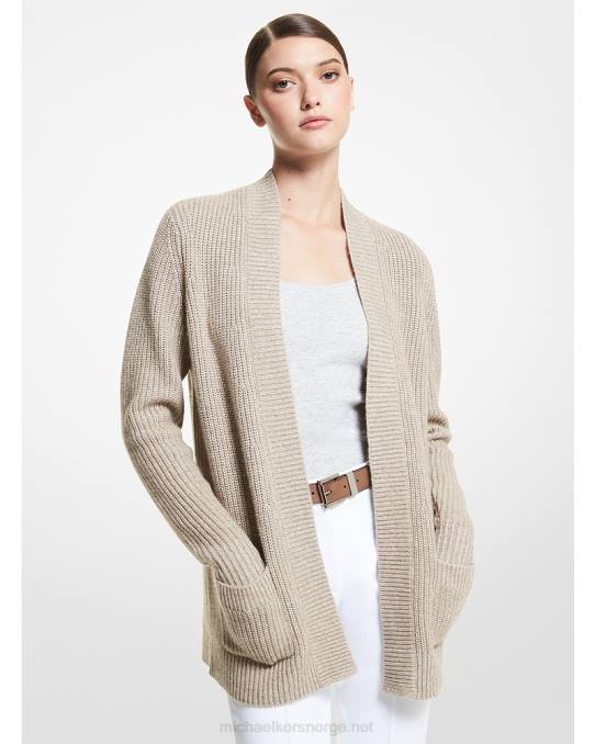 Michael Kors samling cardigan i kashmirblanding unisex LDNL3666 sand
