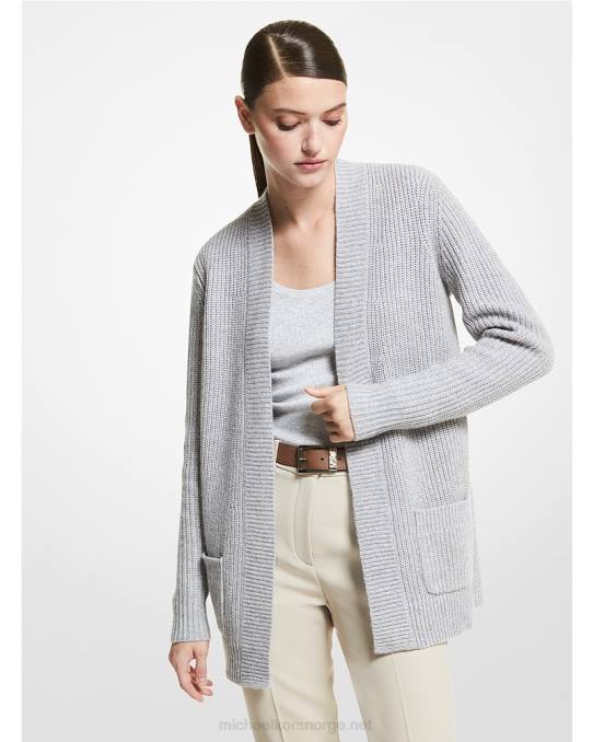 Michael Kors samling cardigan i kashmirblanding unisex LDNL3668 perlegrå