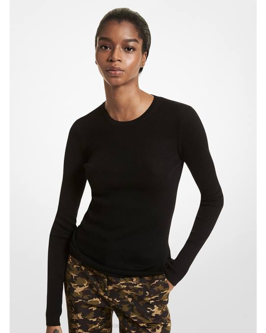 Michael Kors samling fjærvekt kashmirgenser unisex LDNL3717 svart