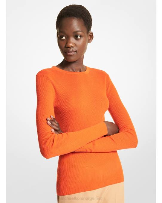 Michael Kors samling hutton fjærvekt kashmirgenser unisex LDNL3508 oransje