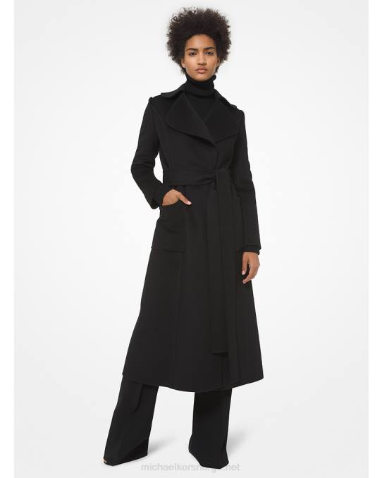 Michael Kors kolleksjon cashgora blanding beltefrakk unisex LDNL3731 svart