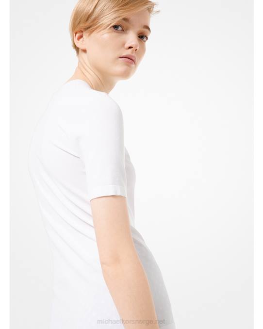 Michael Kors kolleksjon stretch-viscose t-skjorte unisex LDNL3691 hvit