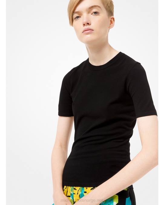 Michael Kors kolleksjon stretch-viscose t-skjorte unisex LDNL3693 svart