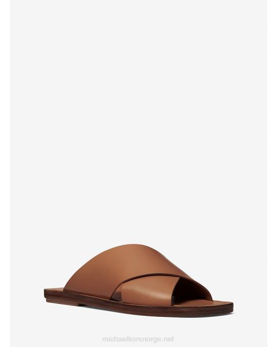 Michael Kors samling ruth skinnsandaler unisex LDNL3869 kastanje