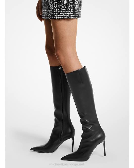 Michael Kors kolleksjon tatjana skinnstøvler unisex LDNL3839 svart