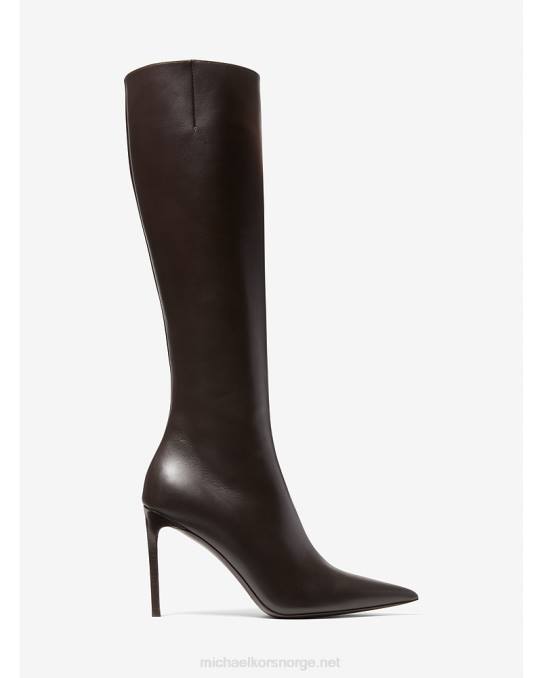 Michael Kors kolleksjon tatjana skinnstøvler unisex LDNL3840 sjokolade