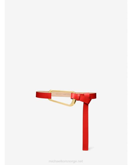 Michael Kors samling angelina skinnbelte unisex LDNL3882 valmue