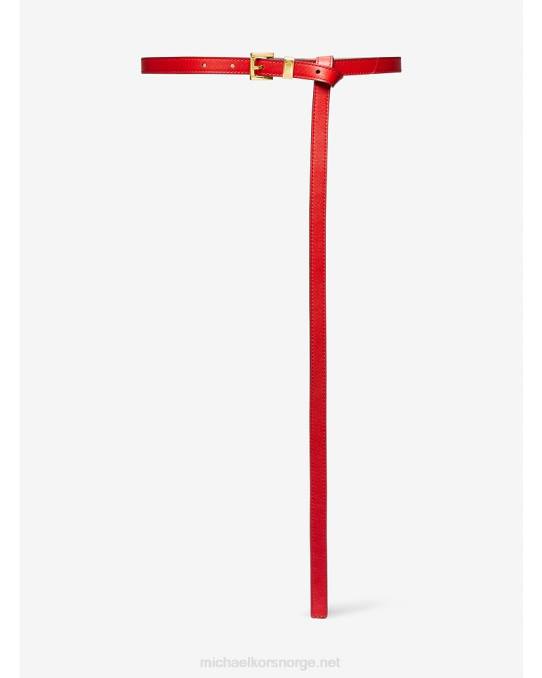 Michael Kors samling skinn buksebelte unisex LDNL3894 valmue