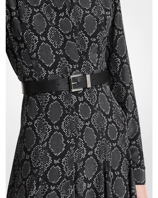 Michael Kors samling skinn buksebelte unisex LDNL3900 svart