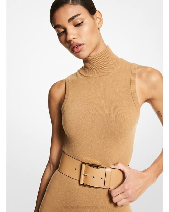 Michael Kors samling skinn midjebelte unisex LDNL3912 kamel