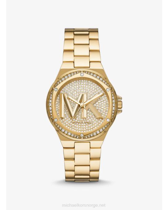 Michael Kors lennox pave logologoklokke unisex LDNL4006 gull