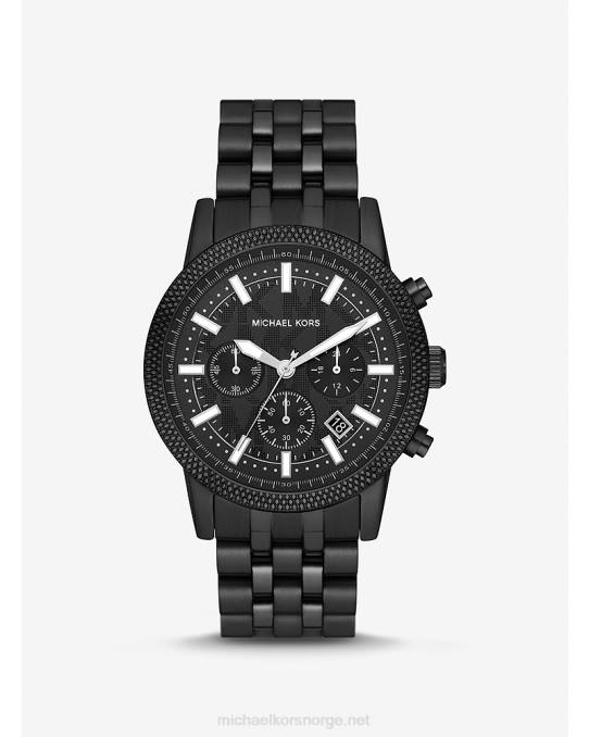 Michael Kors overdimensjonert huttonklokke unisex LDNL3977 svart