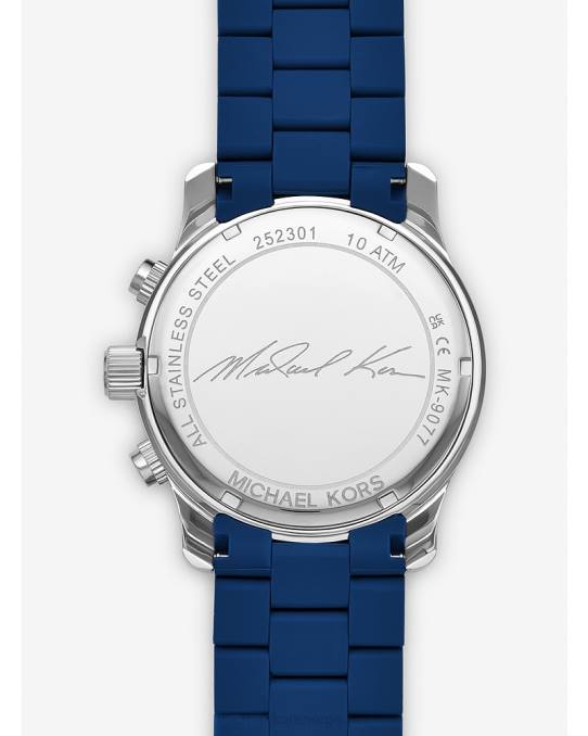 Michael Kors overdimensjonert rullebaneklokke unisex LDNL3963 marinen