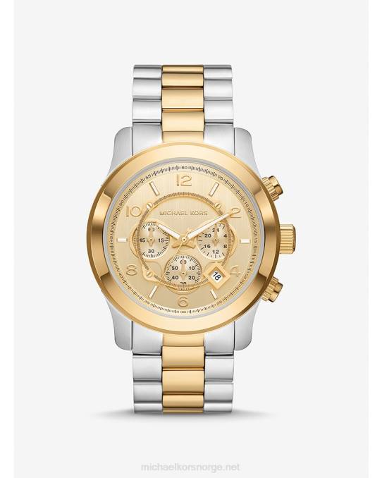 Michael Kors overdimensjonert rullebaneklokke unisex LDNL3964 to tone