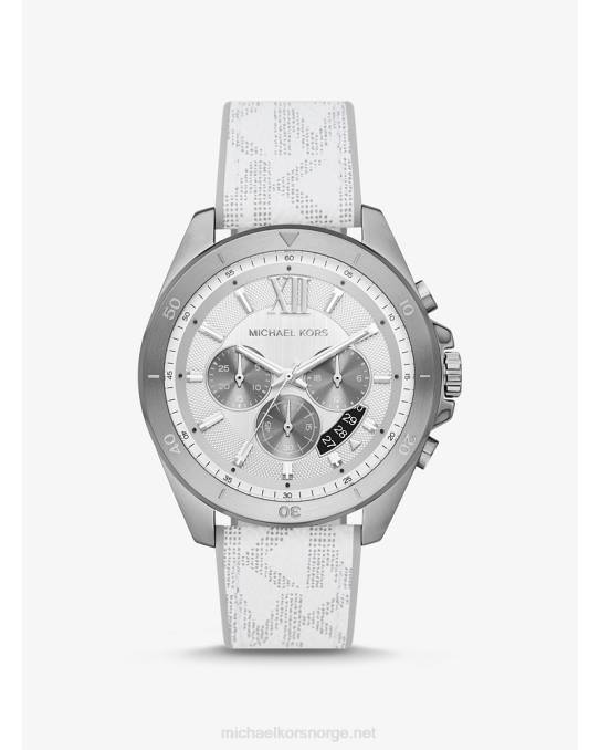 Michael Kors oversized breckenand logoklokke unisex LDNL4000 hvit