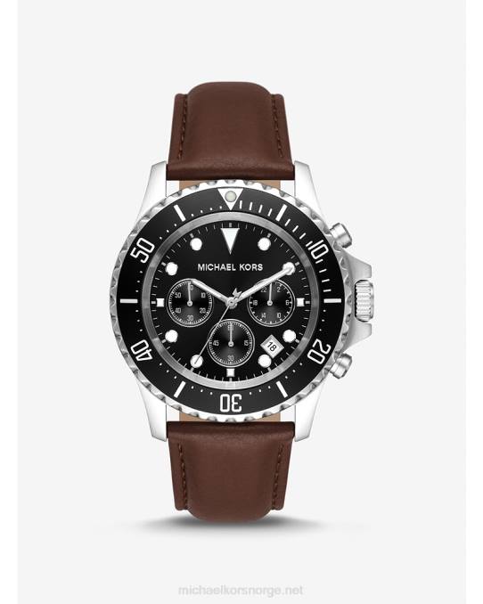 Michael Kors oversized everestand skinnklokke unisex LDNL4030 sølv