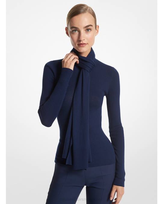 Michael Kors samling kashmir skjerf unisex LDNL3393 marinen
